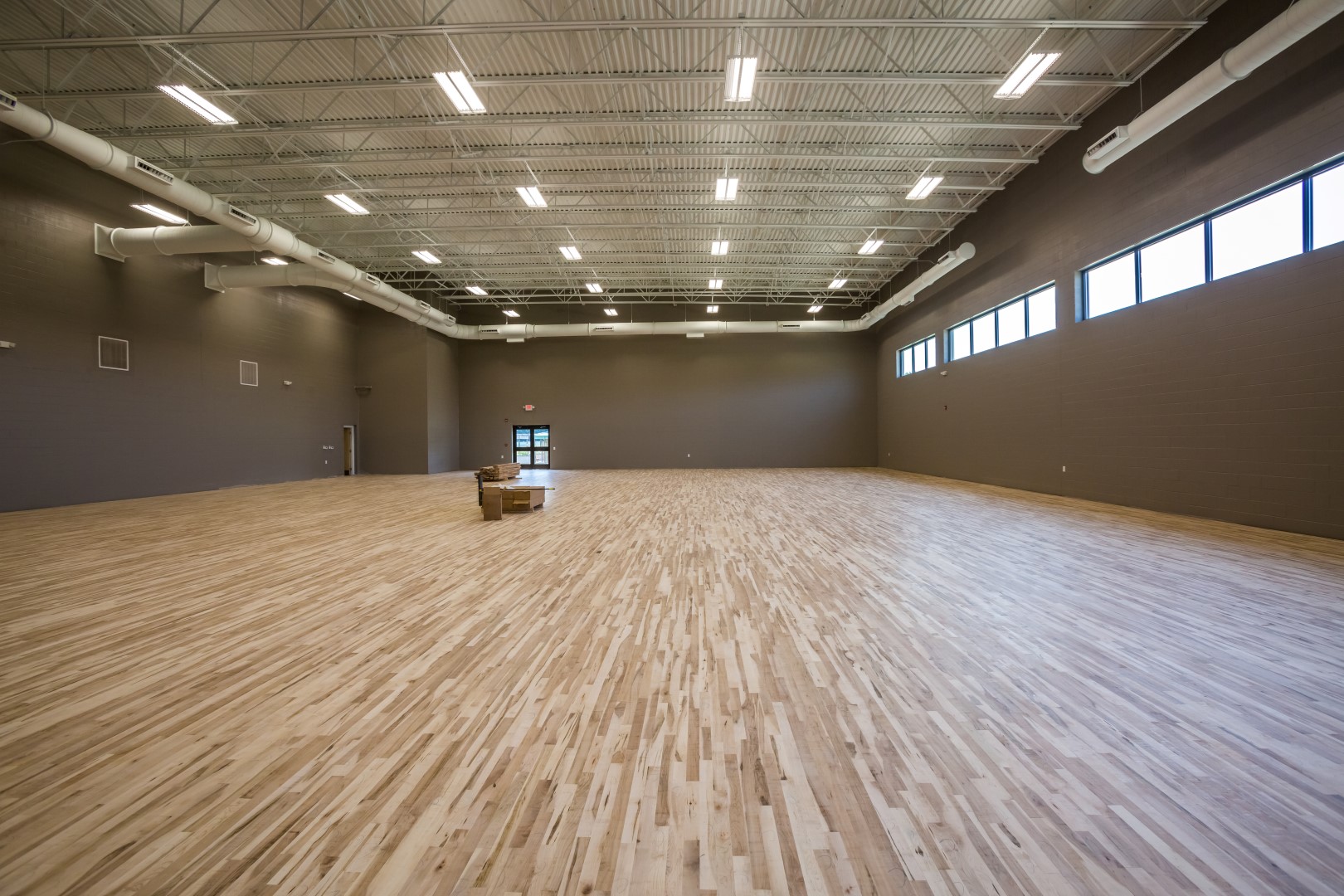 wide hardwood floor area within washington montessori school
